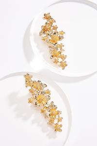 Chunky Gold Flower Earrings