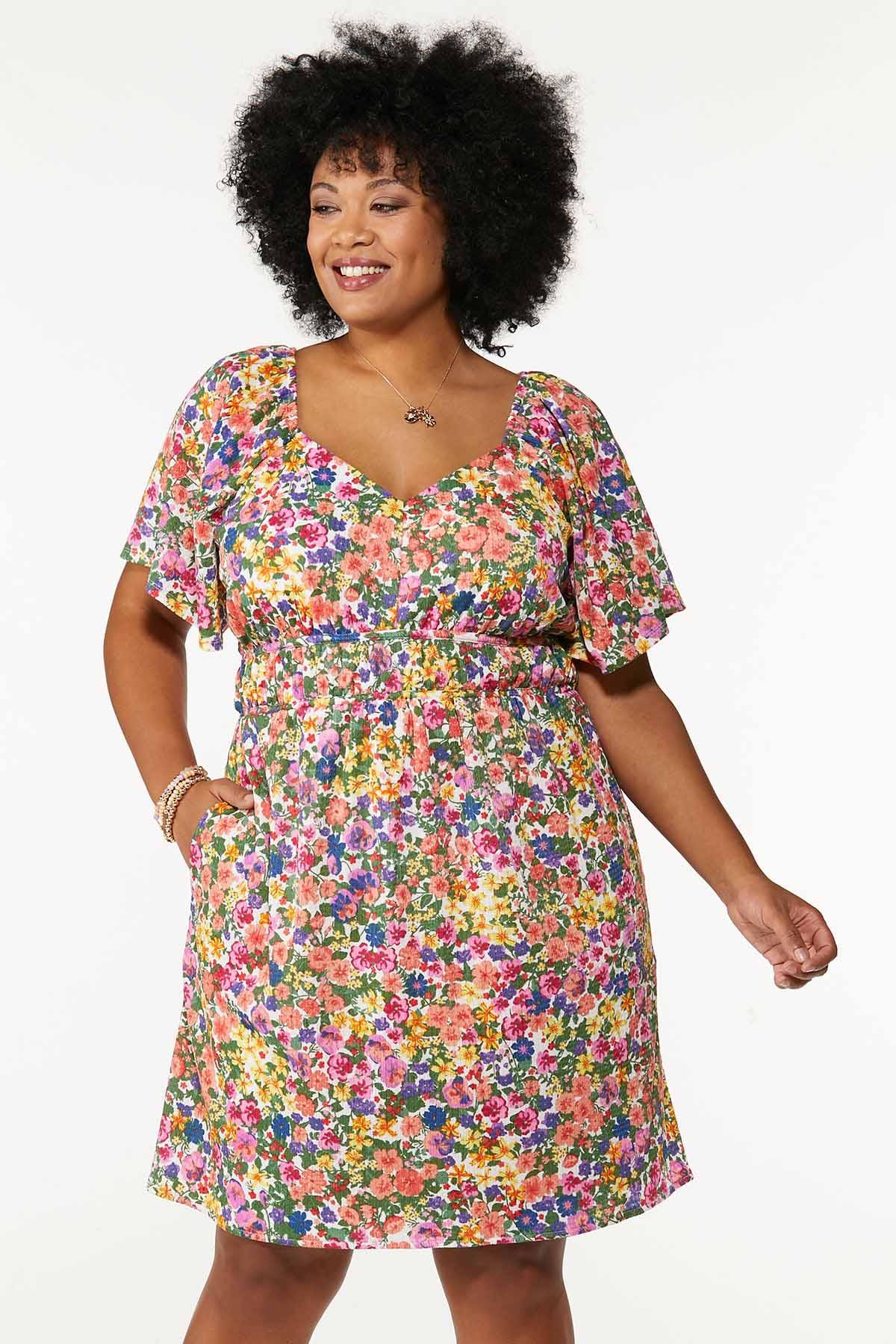 Plus Size Sweetheart Floral Dress