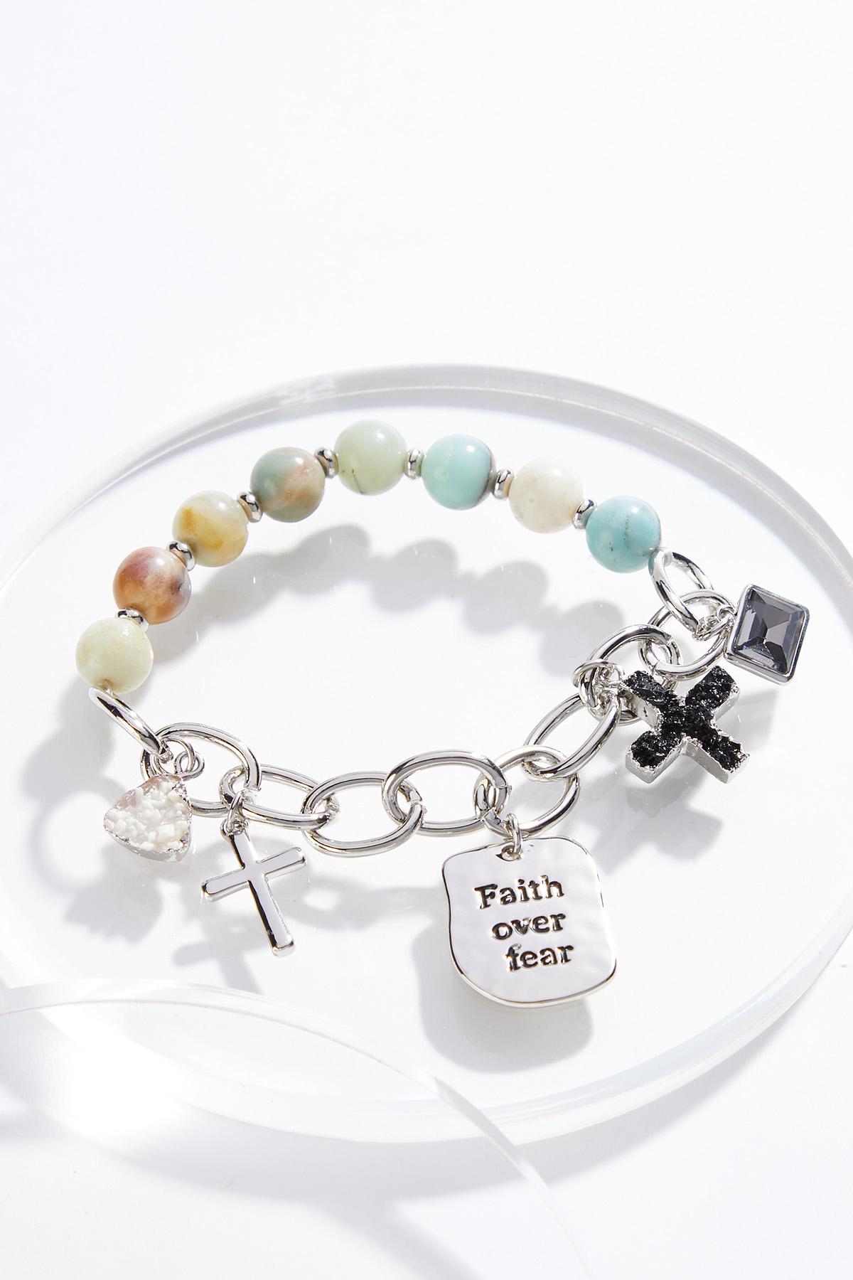 Faith Over Fear Stretch Bracelet