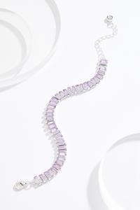 Purple Glass Tennis Bracelet