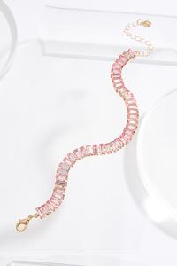 Pink Glass Tennis Bracelet