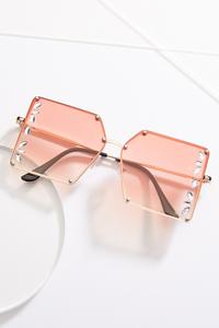 Embellished Square Sunglasses