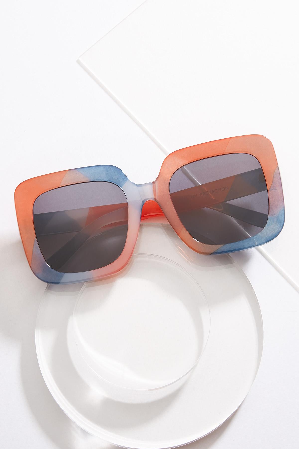Colorblock Square Sunglasses