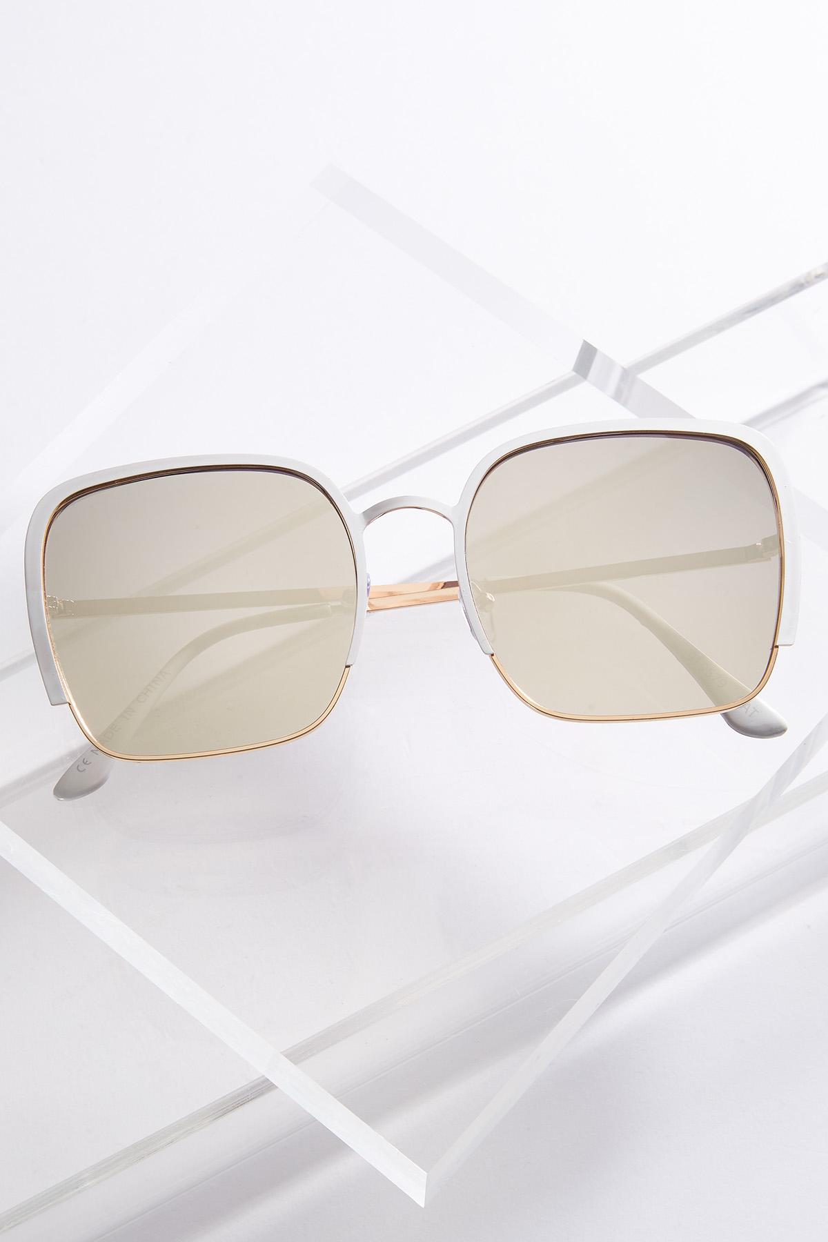 White Mirrored Sunglasses