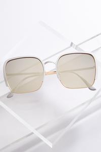 White Mirrored Sunglasses