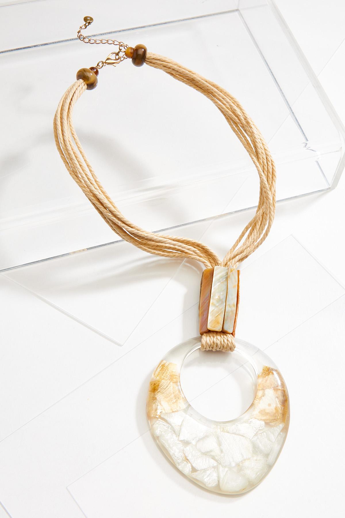 Resin Shell Pendant Necklace