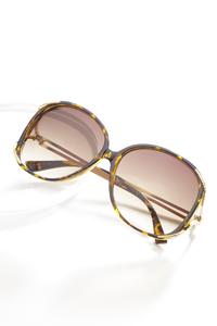 Tortoise Gold Cutout Sunglasses