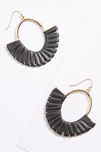 Faux Leather Wrapped Earrings