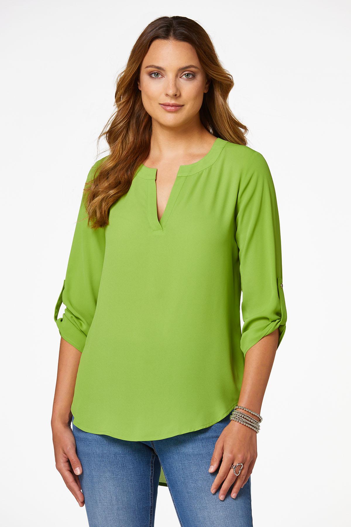 Lime High-Low Top