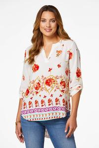 Ivory Floral Top