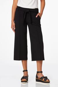 Cropped Solid Black Pants
