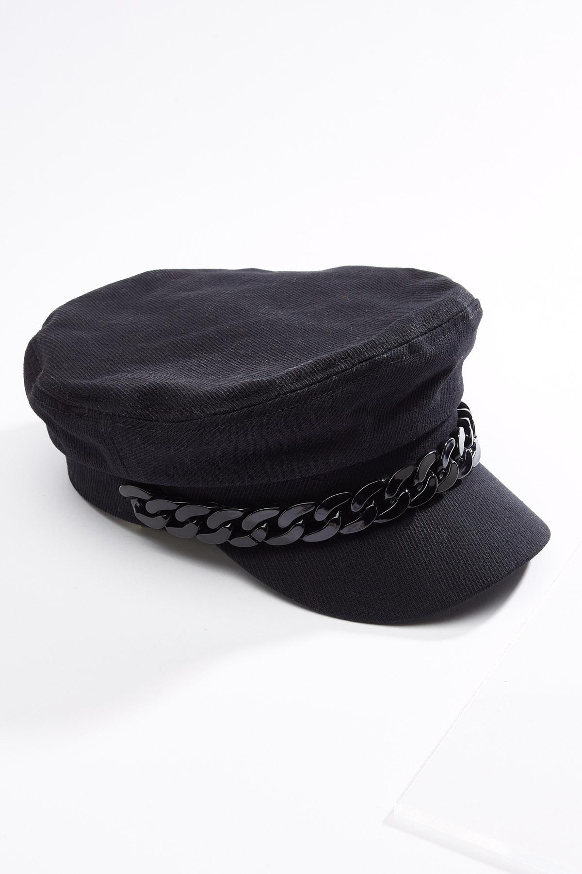 Chain Detail Cabbie Hat