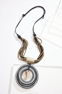 Braided Pendant Cord Necklace