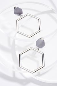 Hexagon Clip-On Earrings