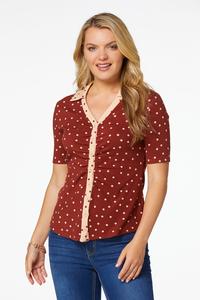 Dotted Collared Shirt