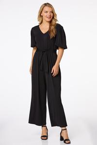 Belted Puff Sleeve Jumpsuit