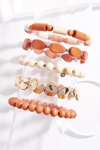 Mixed Tone Wood Bracelet Set