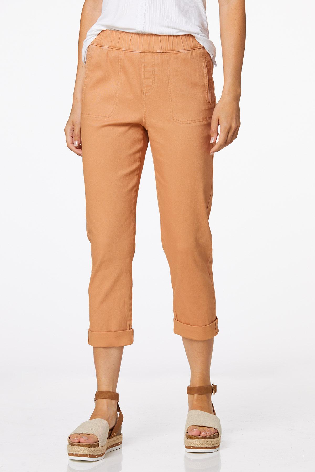 Cropped Twill Pants