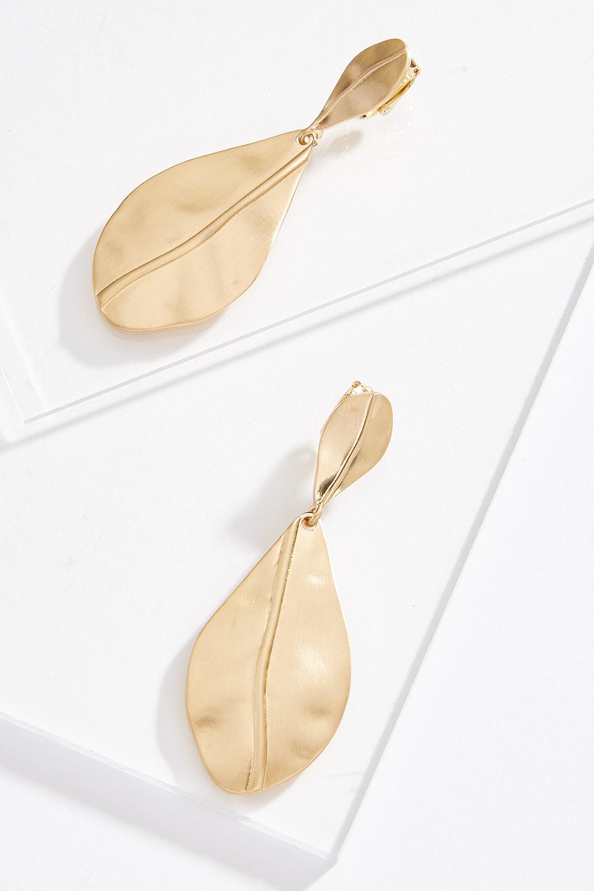 Gold Leaf Clip-On Earrings
