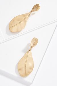Gold Leaf Clip-On Earrings