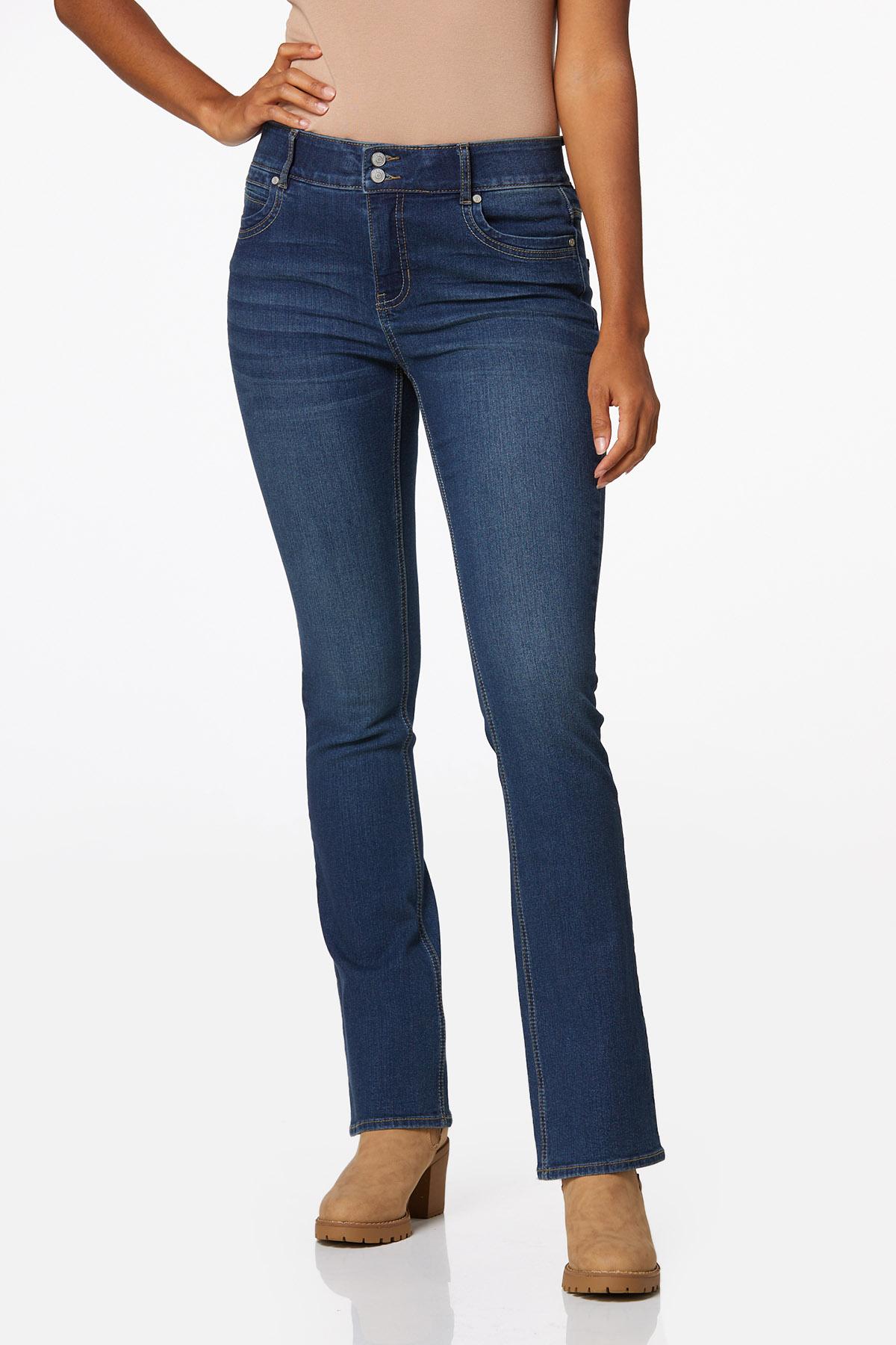 Petite Two Button Bootcut Jeans