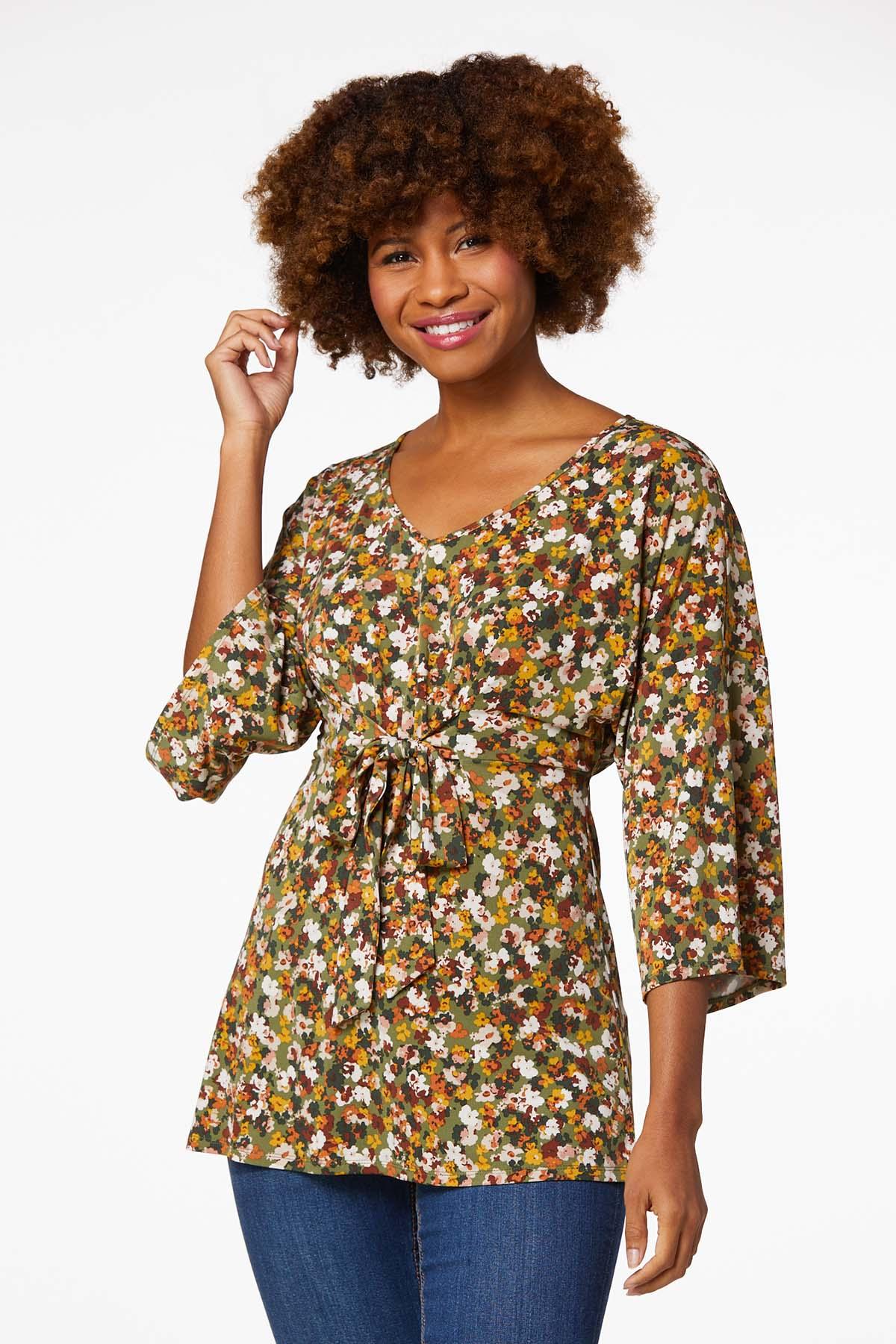 Olive Floral Tunic