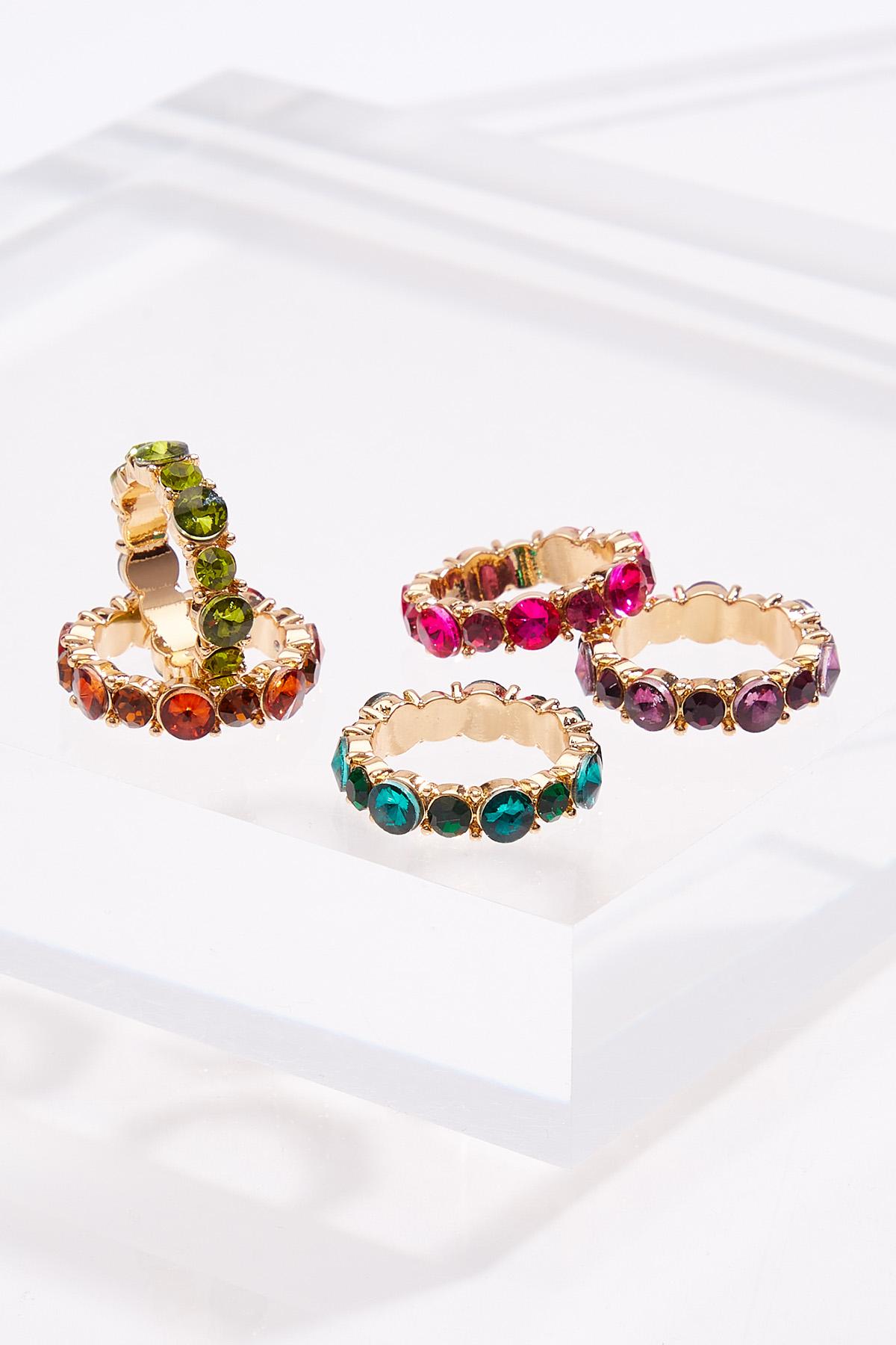 Colorful Stone Ring Set