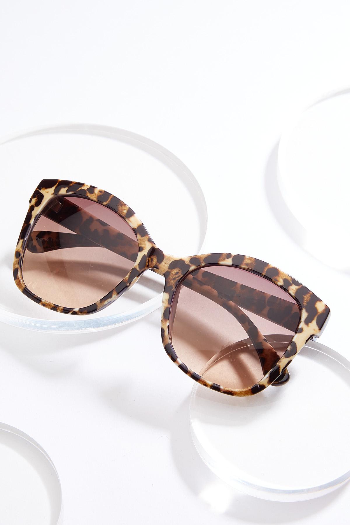 Leopard Square Sunglasses