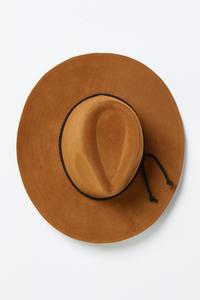 Faux Suede Panama Hat