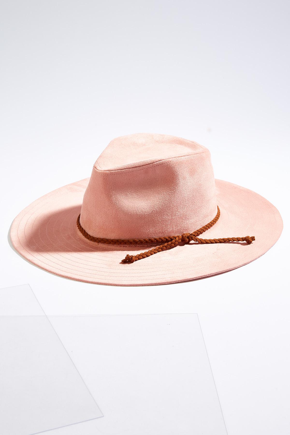 Faux Suede Panama Hat