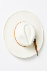 Feather Trim Panama Hat