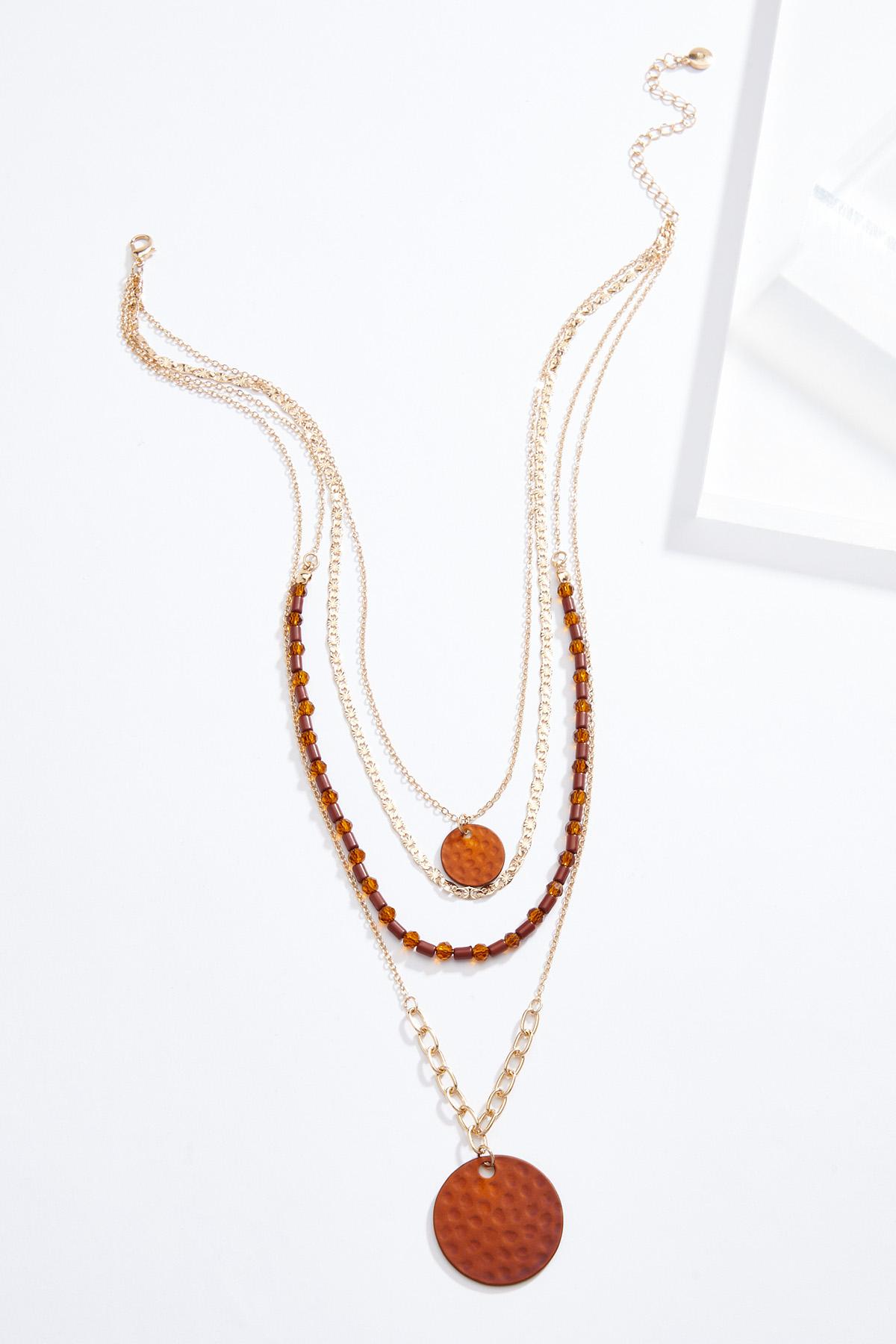 Layered Disc Chain Necklace