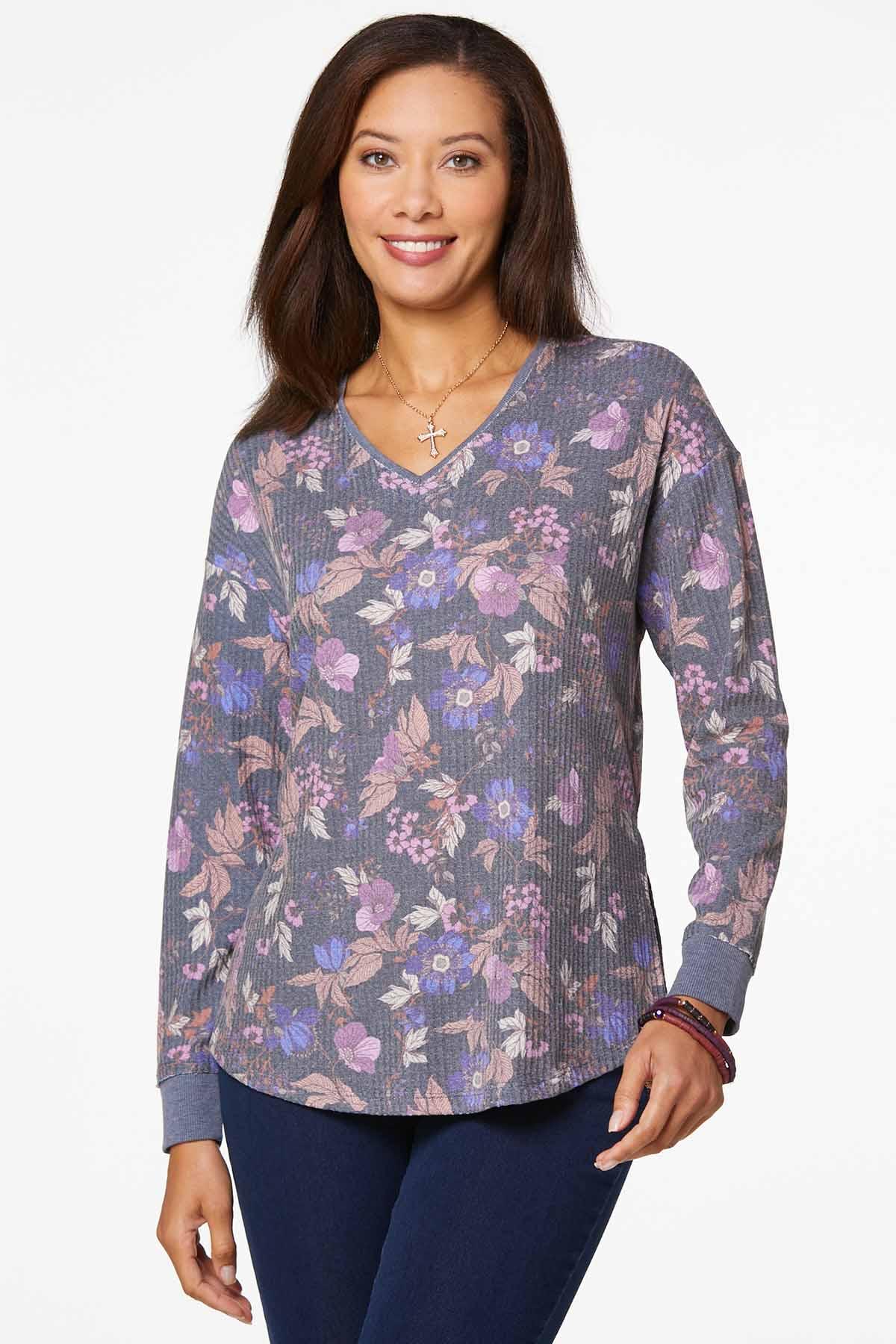 Floral Waffle Tunic