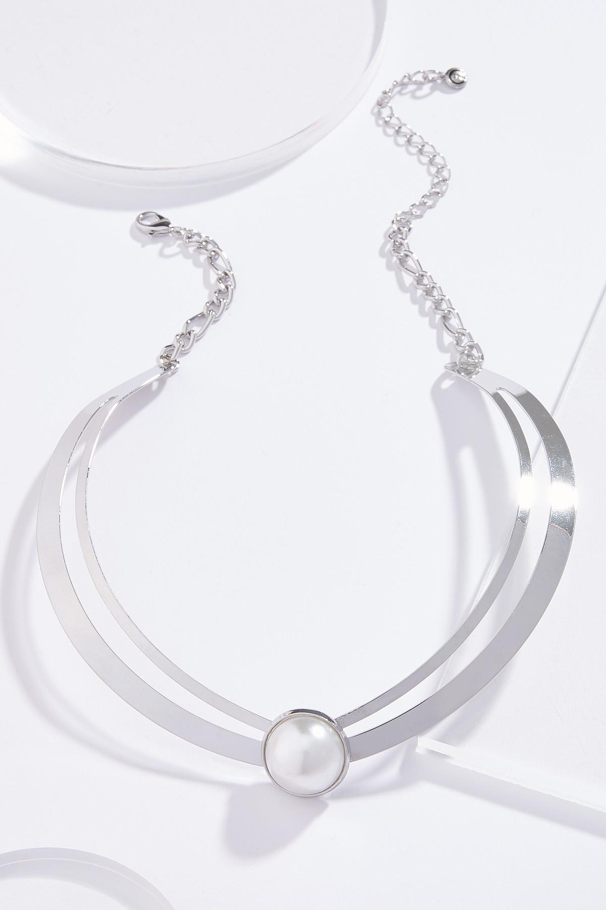 Mod Wire Pearl Necklace