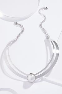 Mod Wire Pearl Necklace