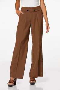 Brown Belted Trouser Pants