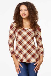 Houndstooth Plaid Top
