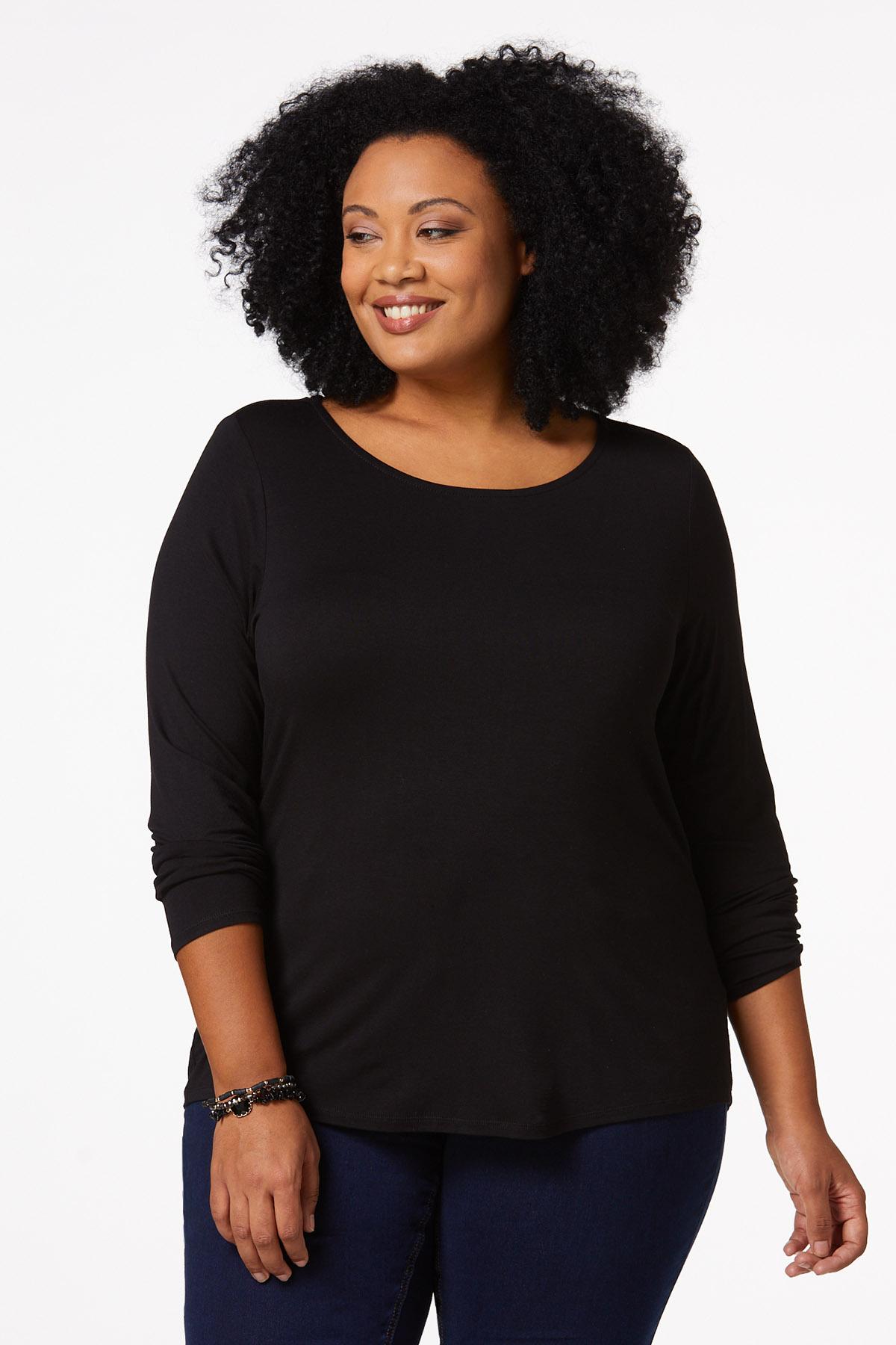 Cato Fashions | Cato Plus Size Solid Boatneck Tee