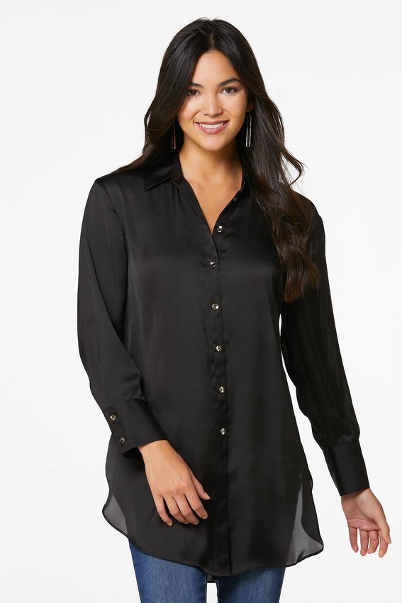 Petite Solid Silky Tunic