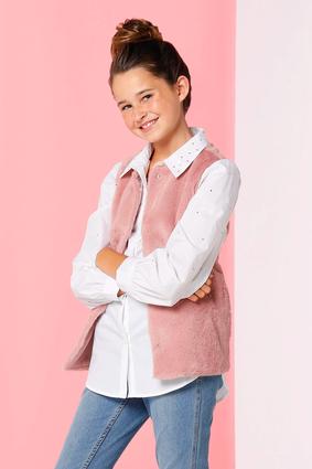  Girls Pink Fur Vest