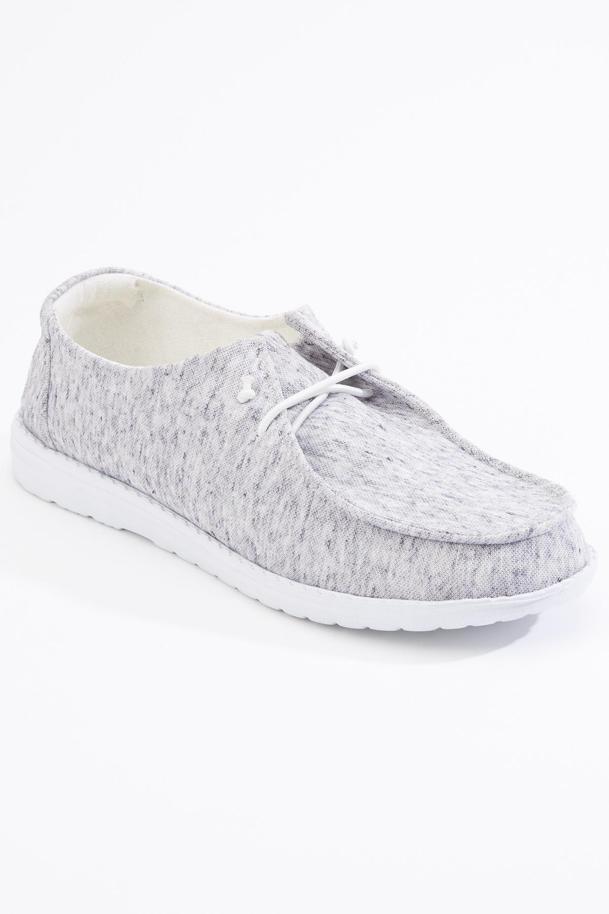Gray Knit Moc Sneakers