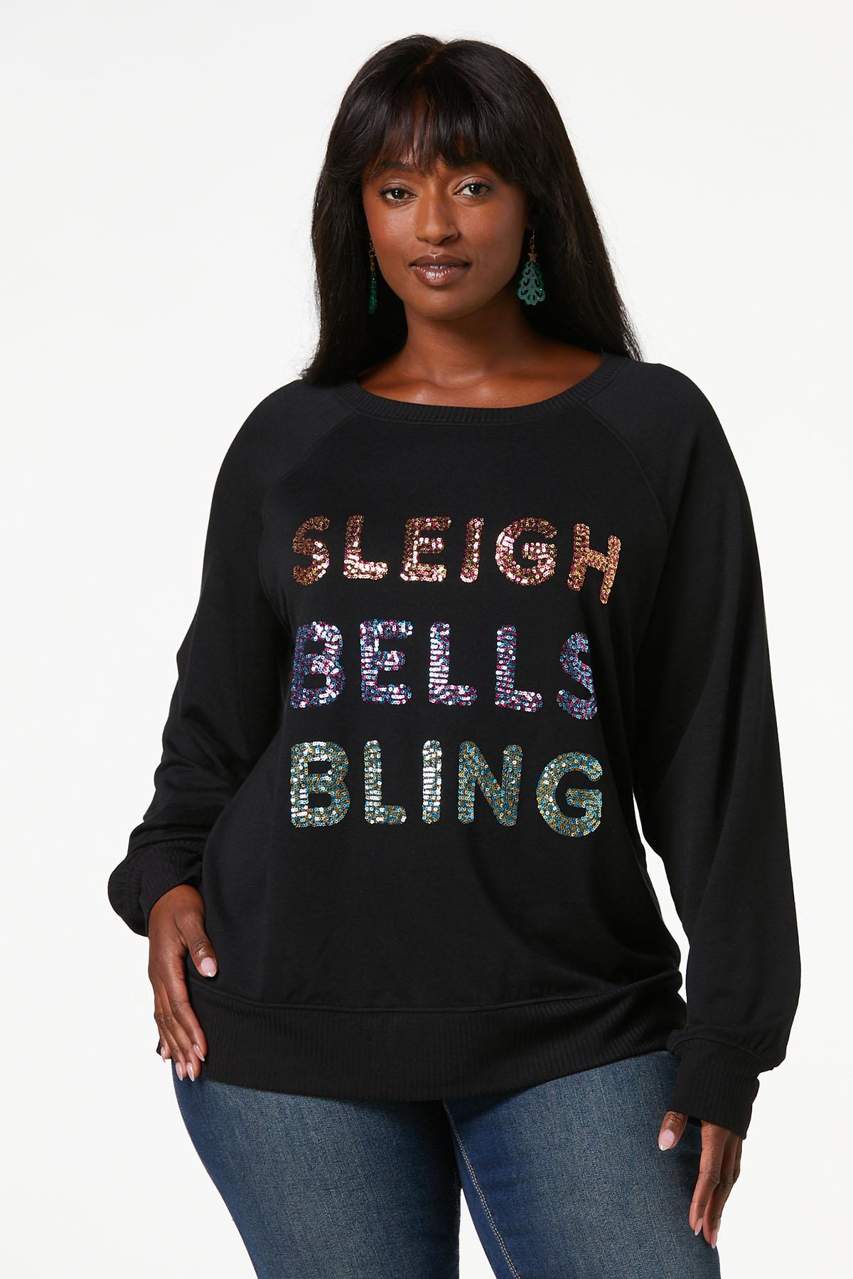 Cato Fashions  Cato Plus Size Sleigh Bells Ring Top