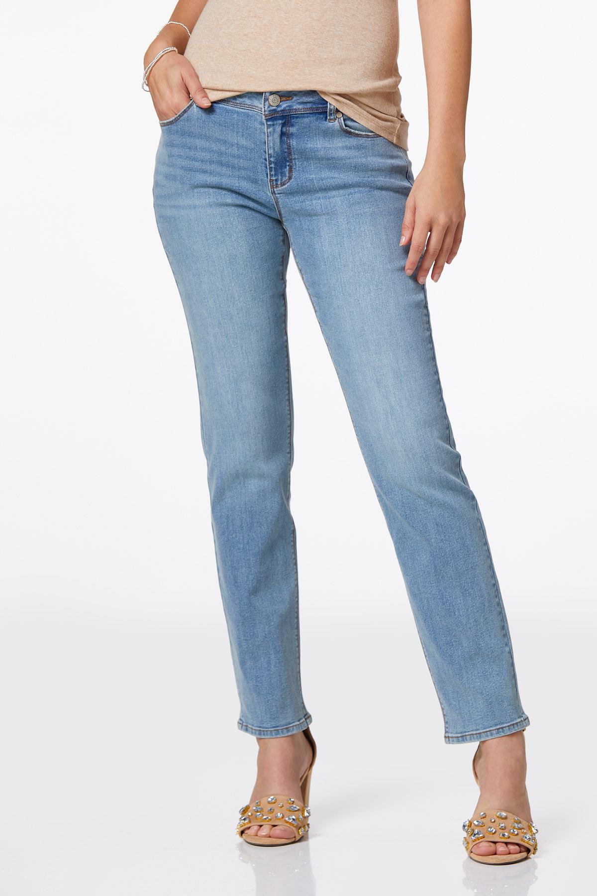 Cato Fashions  Cato Petite Mid Rise Straight Jeans