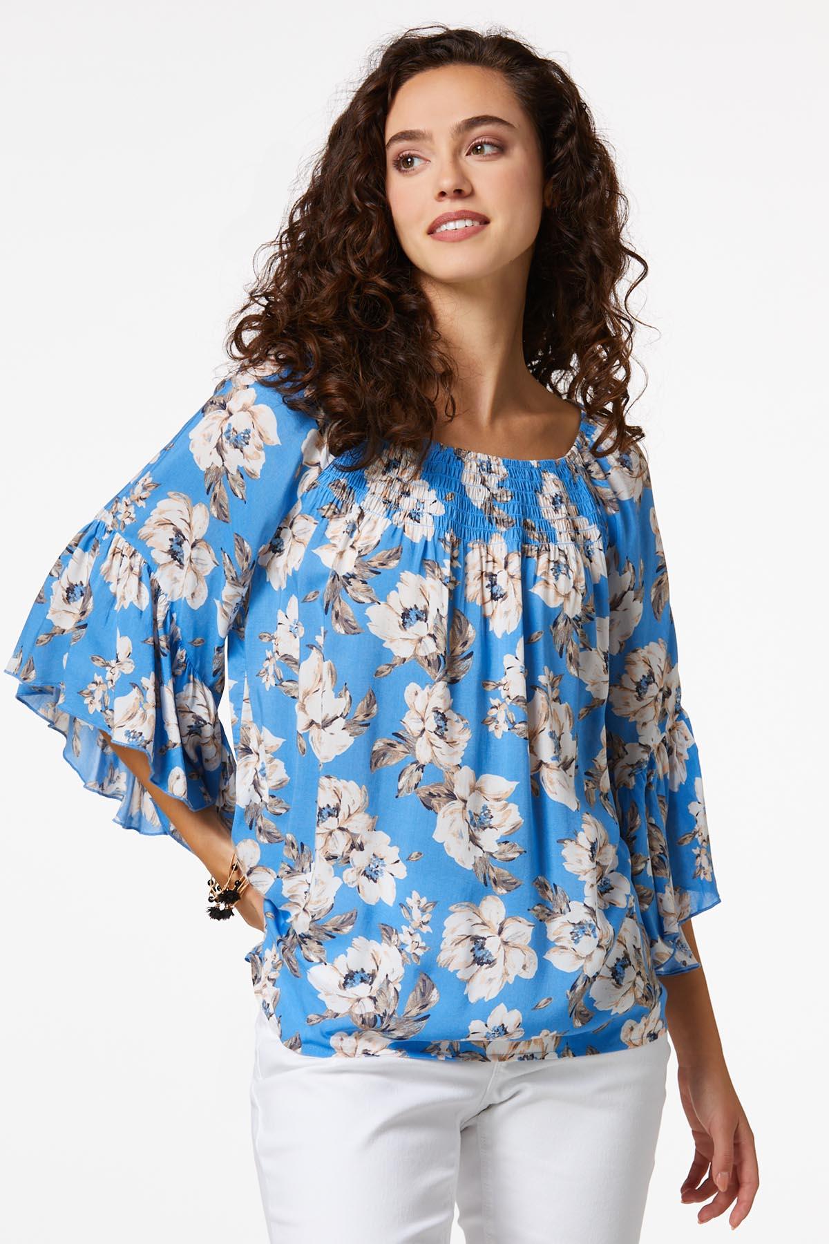 Cato Fashions | Cato Blue Poet Floral Top