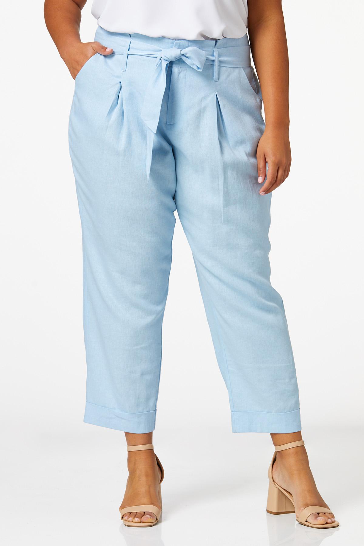 Cato Fashions  Cato Plus Size Sky Blue Linen Pants