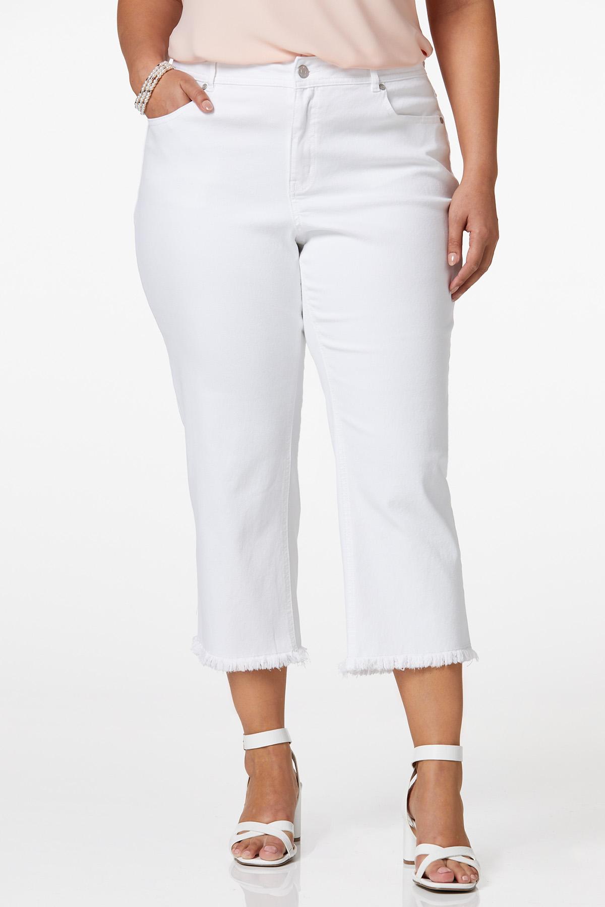 Cato Fashions  Cato Plus Size Cropped Fray Hem Jeans