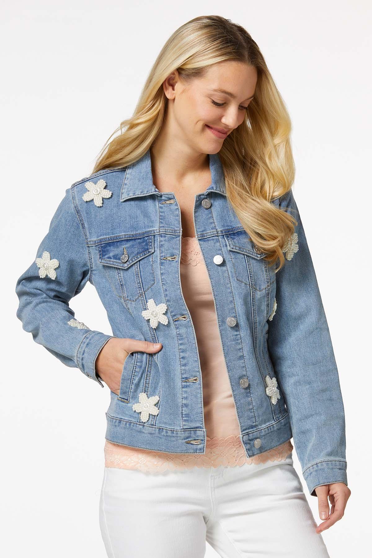 Cato Fashions  Cato Pearl Floral Denim Jacket