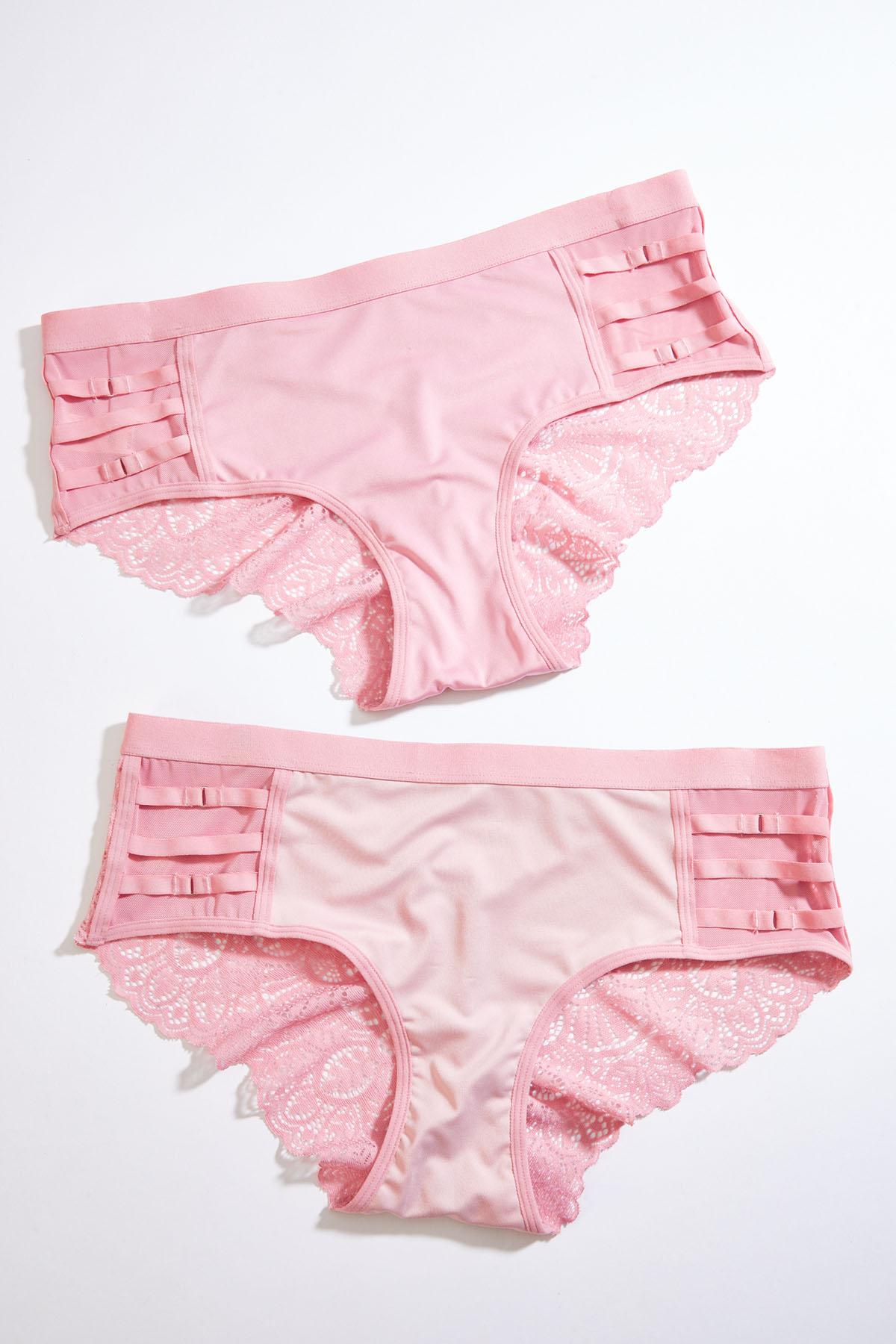 Cato Fashions  Cato Plus Size Pink Passion Hipster Panty Set
