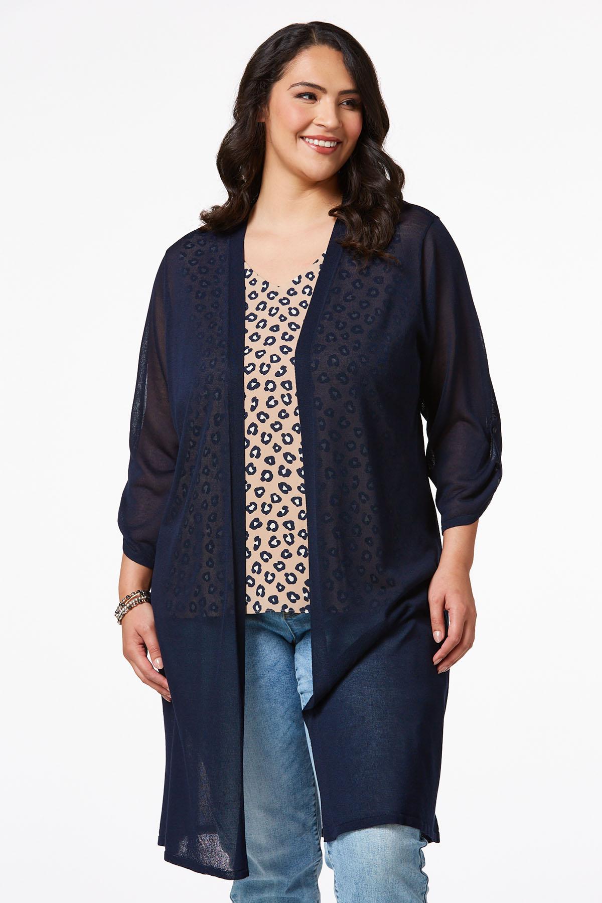 Cato Fashions  Cato Plus Size Sheer Cardigan Duster