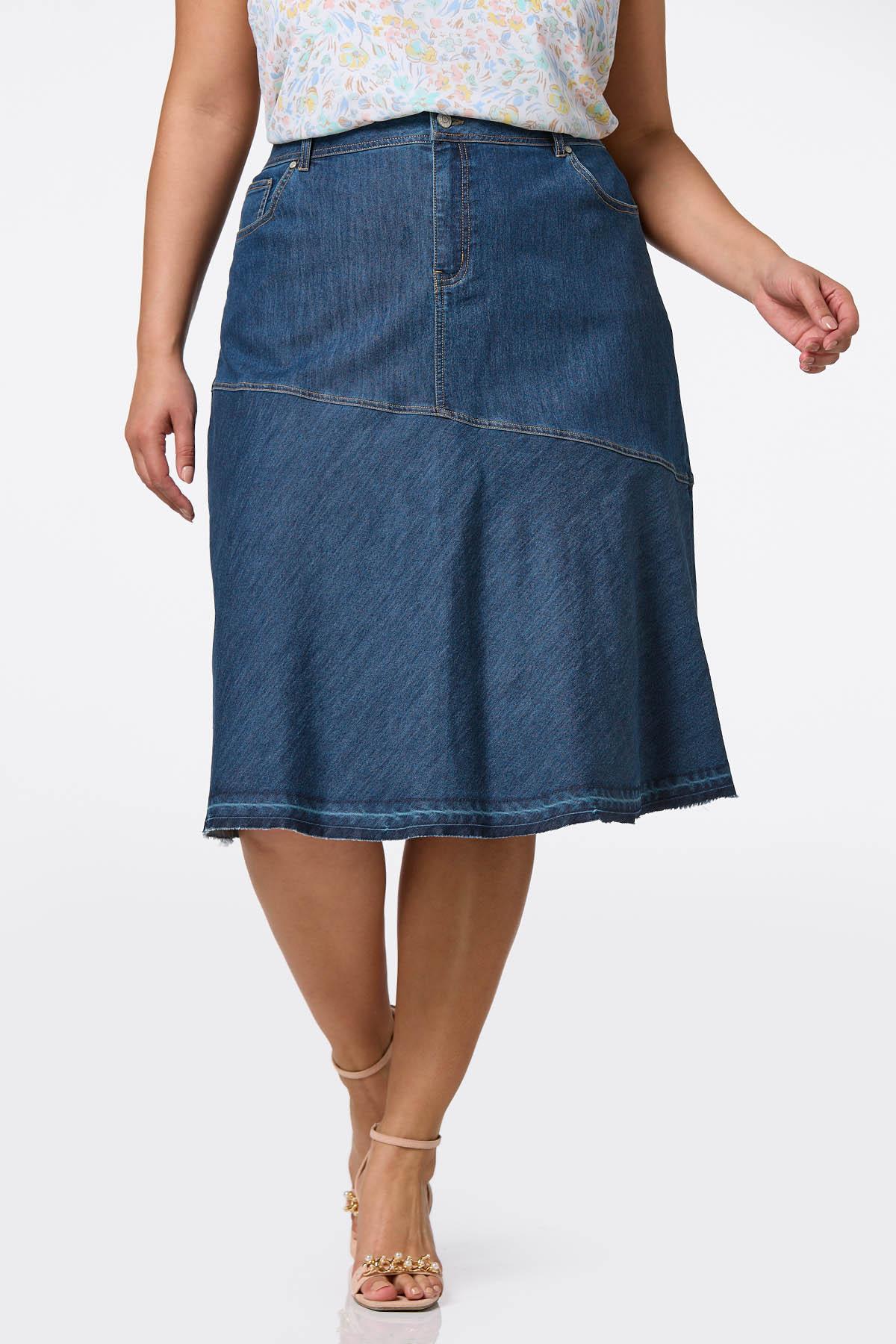 Cato Fashions  Cato Frayed Maxi Denim Skirt